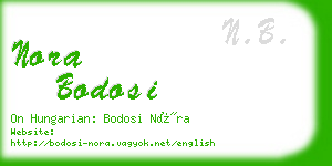 nora bodosi business card